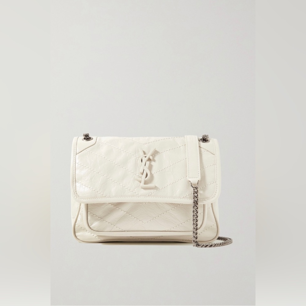 Yves Saint Laurent Niki Baby Chain Bag in Crinkled Vintage Leather